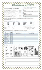 English Worksheet: GRAMMAR REVIEW