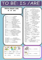English Worksheet: TO BE : is/are