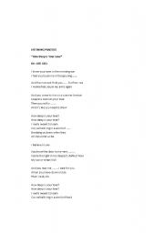 English Worksheet: listening practice with song