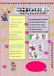 English Worksheet: should