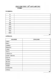 English Worksheet: English Test
