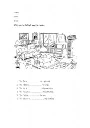 English Worksheet: prepositions of place