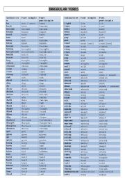 irregular verbs