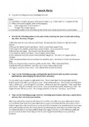 English Worksheet: Speech Marks