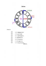 English worksheet: The time