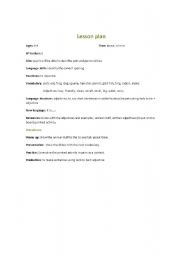 English Worksheet: adjetives for pets