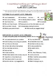 English Worksheet: Phrases for problem letters 