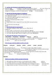 English Worksheet: worsheet 