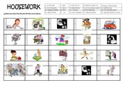 English Worksheet: housework