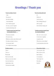 English Worksheet: Greetings