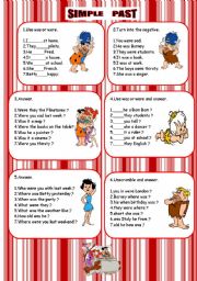 English Worksheet: SIMPLE PAST (WAS /WERE)