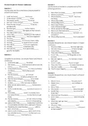 English Worksheet: Present simple vs present continuous 
