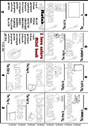 English Worksheet: Mini Book- Colors ( beginners)