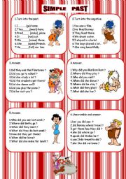 English Worksheet: SIMPLE PAST (DID)