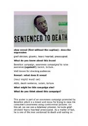 English Worksheet: Benetton, death penalty and ethics