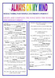 English Worksheet: Modal Verbs Song