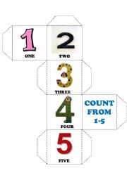 English Worksheet: dice-numbers