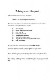 English Worksheet: Past perfect discussion questions