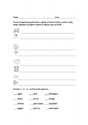 English Worksheet: Asking Are you hungry, are you thirsty.
