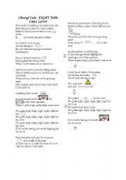 English worksheet: fight for this love -song activity- 