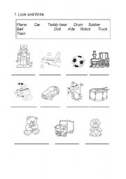 English Worksheet: Toys