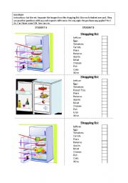 English Worksheet: Whats in the fridge