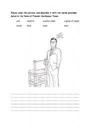 English Worksheet: Present continuous tense