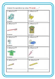 English worksheet: What is it ?