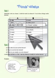 English Worksheet: Free-time activities (Friends and the Internet)