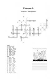 English Worksheet: Crossword Comparatives and Superlatives