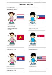 English worksheet: Southeast Asian Nationalities