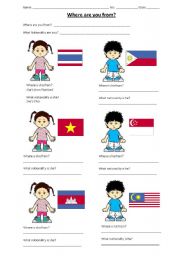 English Worksheet: Southeast Asian Nationalities
