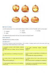 English worksheet: Halloween worksheet