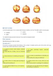 English Worksheet: Halloween worksheet