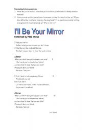 English worksheet: Ill Be Your Mirror