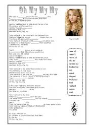English Worksheet: Oh My My My - Taylor Swift