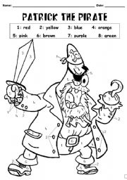 English Worksheet: Patrick the Pirate