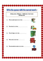 English worksheet: IN MY HOUSE