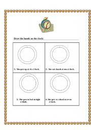 English worksheet: TELLING TIME