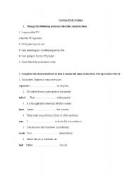 English Worksheet: causative form