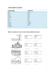 English Worksheet: description of a pace