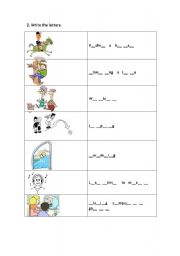 English worksheet: present continuous