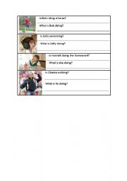 English worksheet: present continuous 3
