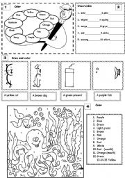 English Worksheet: colours 