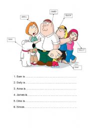 English Worksheet: Describe the familys appearance 