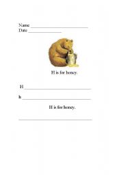English worksheet: H is for Honey