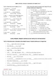 Simple Present, Present Continuous or Simple Past?