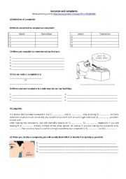 English worksheet: Complaints