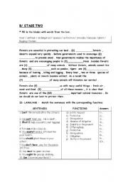 English Worksheet: the 3rd and the last part of the 