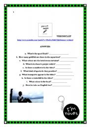 English worksheet: Im yours - Jason Mraz videoclip